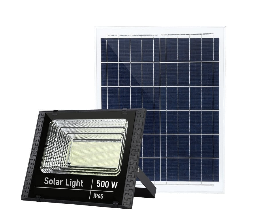 Proiector LED 500W cu panou solar